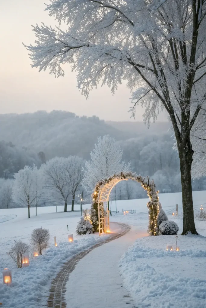 January Wedding Backdrop Ideas