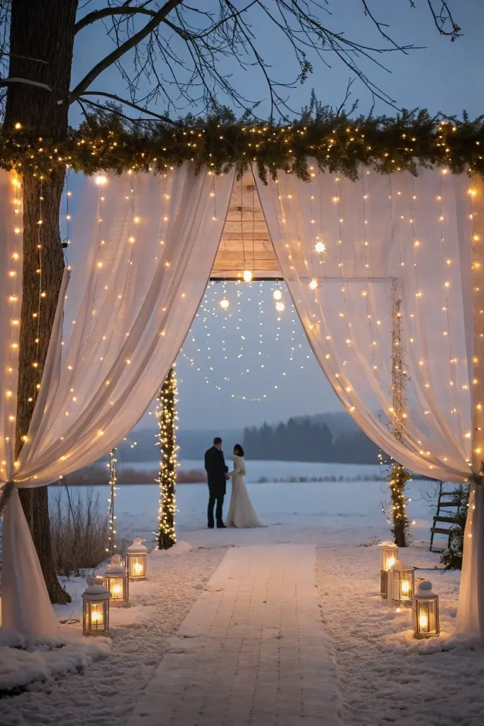 January Wedding Backdrop Ideas